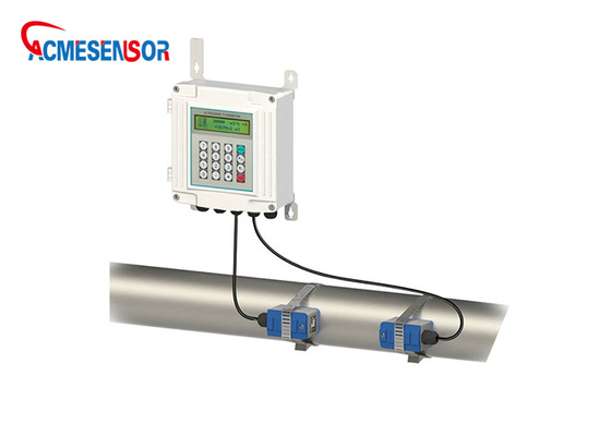 Đồng hồ đo lưu lượng siêu âm kỹ thuật số gắn tường DN80-DN200 4-20mA Báo động chuyển tiếp Cảm biến đo độ sâu siêu âm